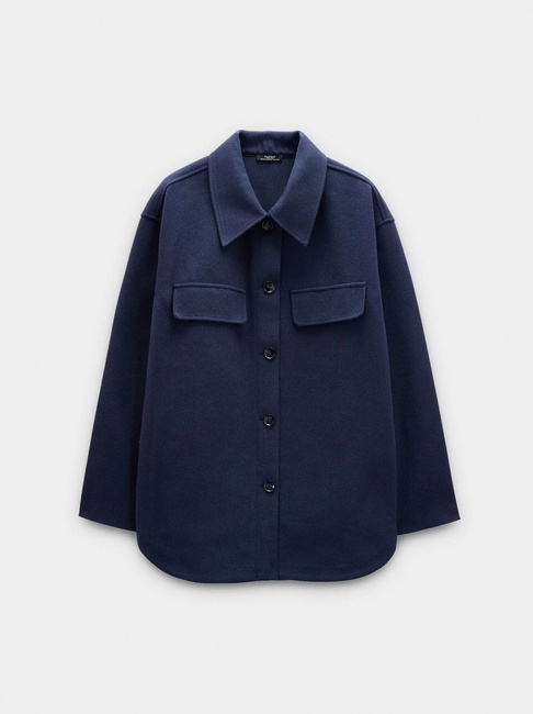 Фото ракурс 4 - Женская синяя рубашка Parfois артикул 238487 _NV FW2025