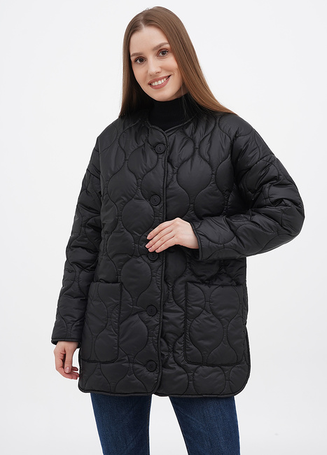 Фото ракурс 1 - Женская чёрная куртка EQUILIBRI  артикул IO Jacket MN Black FW2024