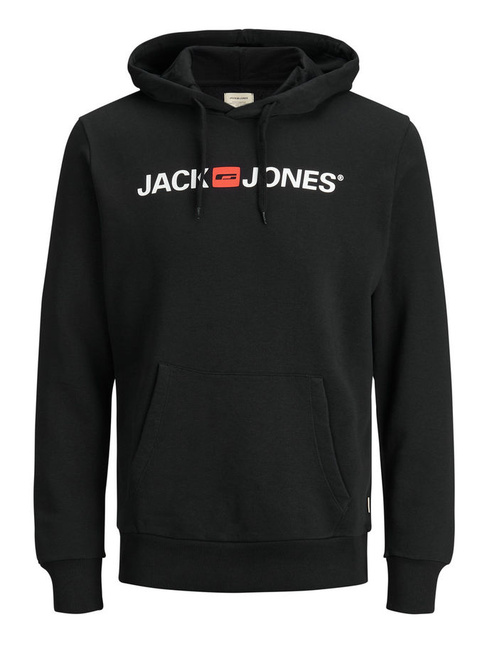 Фото ракурс 4 - Мужское чёрное худи Jack & Jones артикул 12137054 Black FW2024