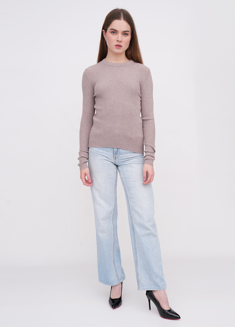 Жіночий коричневий лонгслів EQUILIBRI артикул W315 011 000 Mocco FW2025 Фото ракурс 3 - Жіночий коричневий лонгслів EQUILIBRI артикул W315 011 000 Mocco FW2025