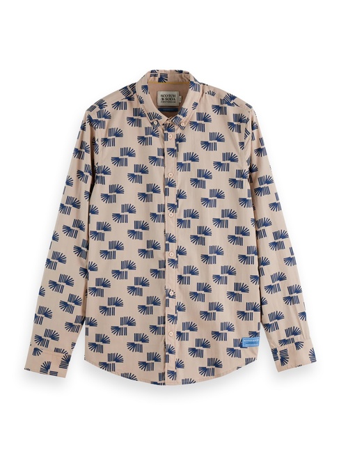 Фото ракурс 5 - Мужская бежевая рубашка SCOTCH & SODA артикул 181804 260 FW2025