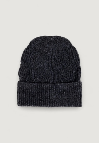 Фото ракурс 2 - Жіноча сіра шапка Only артикул 15350756 DARK GREY MELANGE FW2025