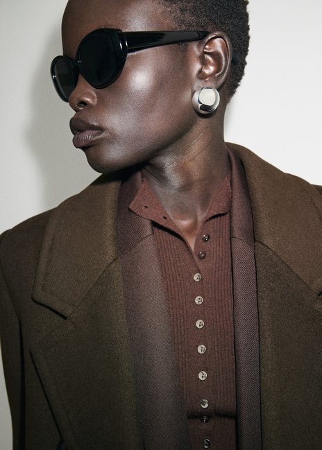 Фото ракурс 4 - Женское хаки пальто Mango артикул 17077768 37 1 season