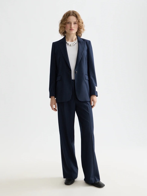 Фото ракурс 3 - Женский синий пиджак SCOTCH & SODA артикул 177615 U965 SS2026