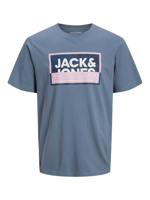 Фото ракурс 3 - Чоловіча сіра футболка Jack & Jones артикул 12283825 Flint Stone FW2025