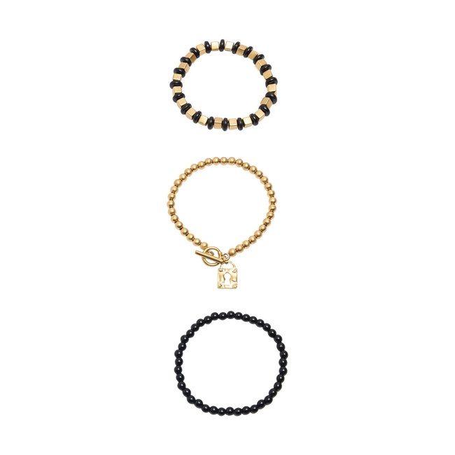 Жіночий чорний браслет Parfois артикул 239014 _BK FW2025 Фото ракурс 3 - Жіночий чорний браслет Parfois артикул 239014 _BK FW2025