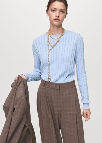 Фото ракурс 1 - Женский голубой джемпер Mango артикул 17005831 50 1 season