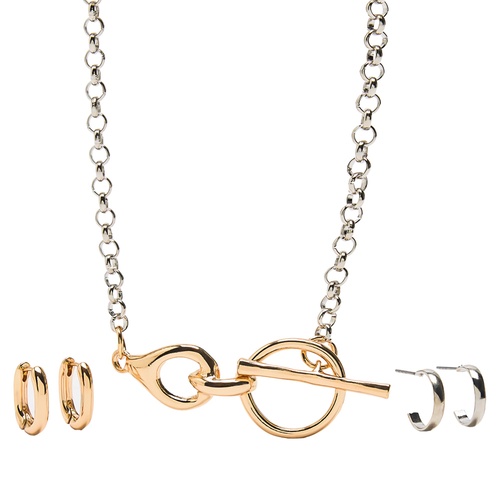 Фото ракурс 1 - Жіночий золото-срібний набір Parfois артикул 239636 _MM FW2025