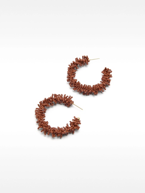 Фото ракурс 2 - Жіночі бордові сережки Parfois артикул 2329141 BUU SS2025