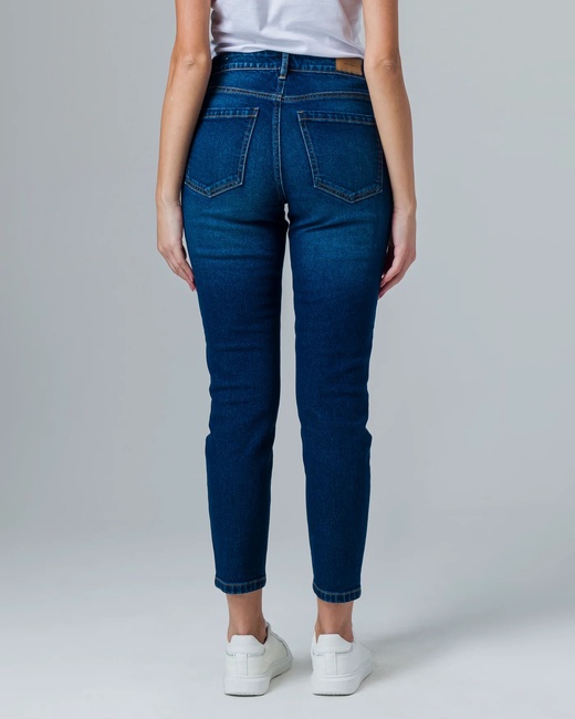 Фото ракурс 2 - Жіночі сині джинси Piazza Italia артикул 31633 Dark denim SS2025