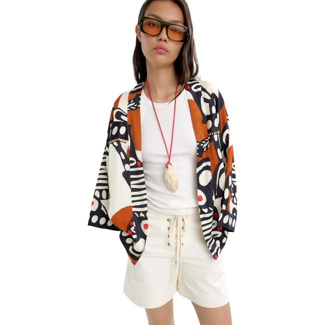 Фото ракурс 3 - Женское разноцветное пончо Parfois артикул 236825 _BM FW2025