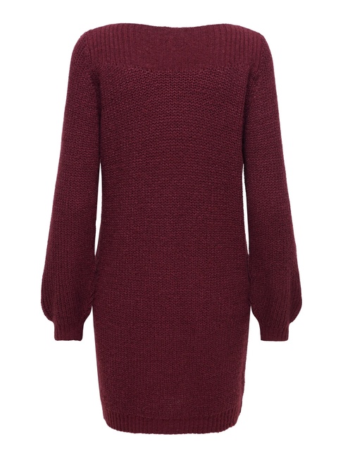 Жіноча бордова сукня Only артикул 15234103 Cabernet FW2025 Фото ракурс 4 - Жіноча бордова сукня Only артикул 15234103 Cabernet FW2025