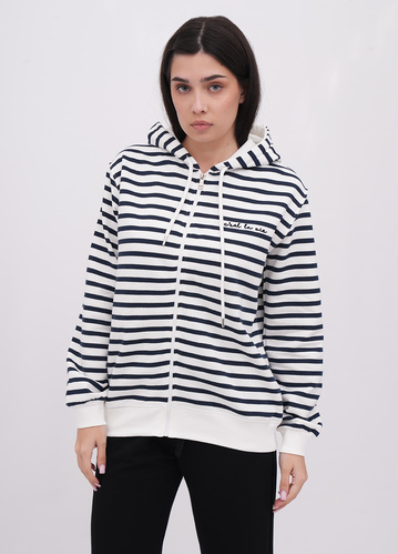 Фото ракурс 1 - Жіноча синя олімпійка EQUILIBRI артикул W232 014 000 NAVY BLUE FW2025