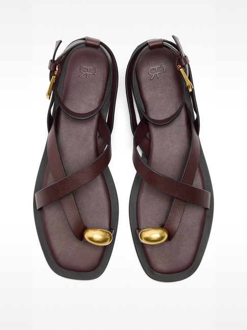 Фото ракурс 4 - Жіночі бордові босоніжки Parfois артикул 231885 _BU SS2025