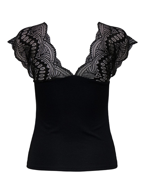 Жіноча чорна блузка Only артикул 15354361 Black FW2025 Фото ракурс 5 - Жіноча чорна блузка Only артикул 15354361 Black FW2025