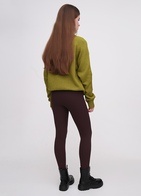 Женские коричневые лосины EQUILIBRI артикул W464 011 000 Brown FW2025 Фото ракурс 4 - Женские коричневые лосины EQUILIBRI артикул W464 011 000 Brown FW2025