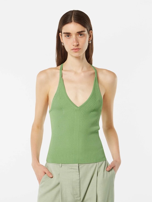 Фото ракурс 1 - Жіноча зелена майка SCOTCH & SODA артикул U9A00642T U357 SS2025