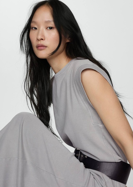 Жіноча сіра сукня Mango артикул 77032919 92 7 season Фото ракурс 4 - Жіноча сіра сукня Mango артикул 77032919 92 7 season