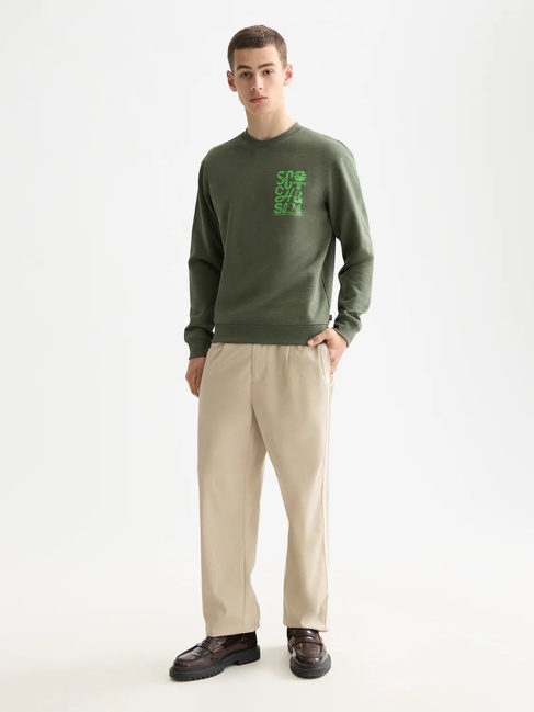 Фото ракурс 3 - Мужской зеленый свитшот SCOTCH & SODA артикул 181285 300 FW2025