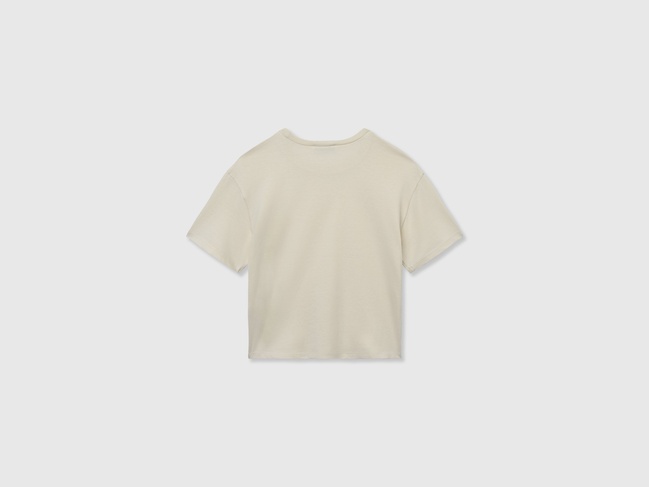 Молочна футболка для дівчаток Benetton артикул 3I1XG10IK.P 00V 25P Фото ракурс 2 - Молочна футболка для дівчаток Benetton артикул 3I1XG10IK.P 00V 25P