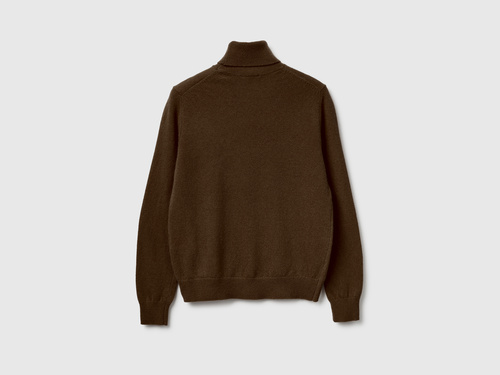 Фото ракурс 2 - Женская коричневая водолазка Benetton артикул 1002D2348 2C0 25A