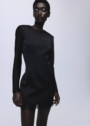 Фото ракурс 1 - Женское черное платье Mango артикул 17039111 99 1 season