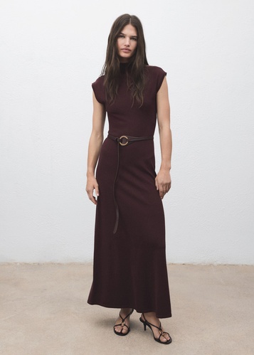 Фото ракурс 1 - Жіноча бордова сукня Mango артикул 17055799 76 1 season