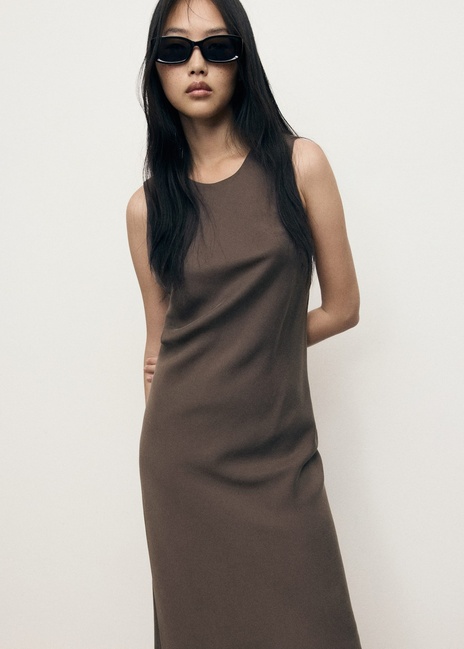 Фото ракурс 3 - Жіноча коричнева сукня Mango артикул 17004090 30 1 season