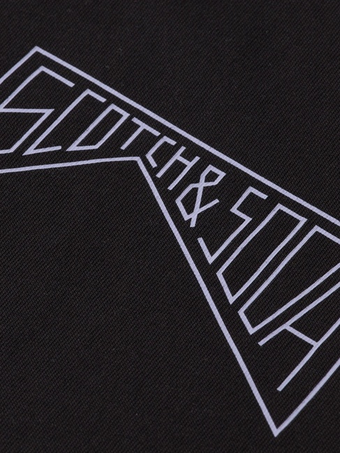 Мужская черная футболка SCOTCH & SODA артикул 181298 021 FW2025 Фото ракурс 7 - Мужская черная футболка SCOTCH & SODA артикул 181298 021 FW2025