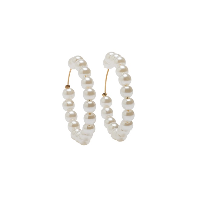 Женские белые серьги Parfois артикул 239457 _PE FW2025 Фото ракурс 1 - Женские белые серьги Parfois артикул 239457 _PE FW2025