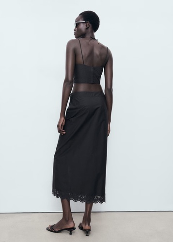 Фото ракурс 2 - Женская черная юбка Mango артикул 17071187 99 1 season