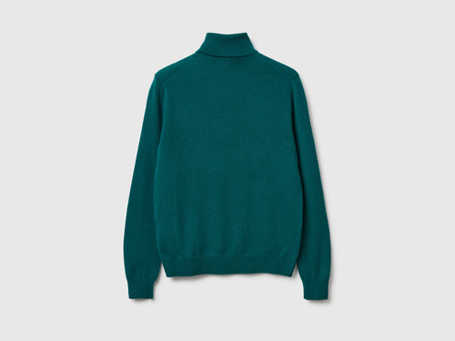 Фото ракурс 2 - Женская зеленая водолазка Benetton артикул 1002D2348 0C5 25A