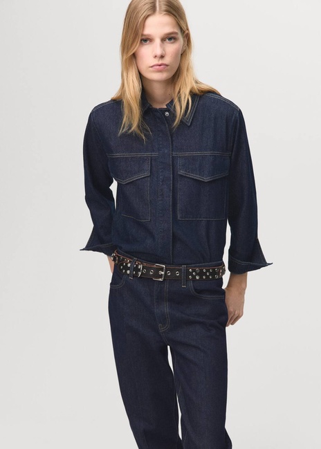 Фото ракурс 4 - Женские синие джинсы Mango артикул 27011244 TO 2 season