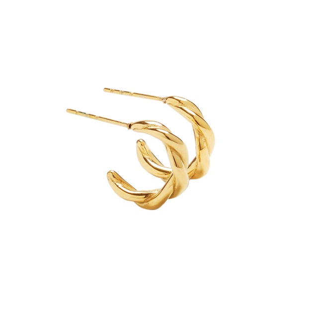 Жіночі золоті сережки Parfois артикул 189011 _GD FW2025 Фото ракурс 2 - Жіночі золоті сережки Parfois артикул 189011 _GD FW2025