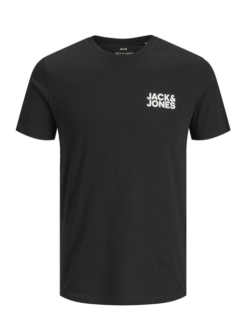 Фото ракурс 5 - Чоловіча чорна футболка Jack & Jones артикул 12151955 Black FW2024