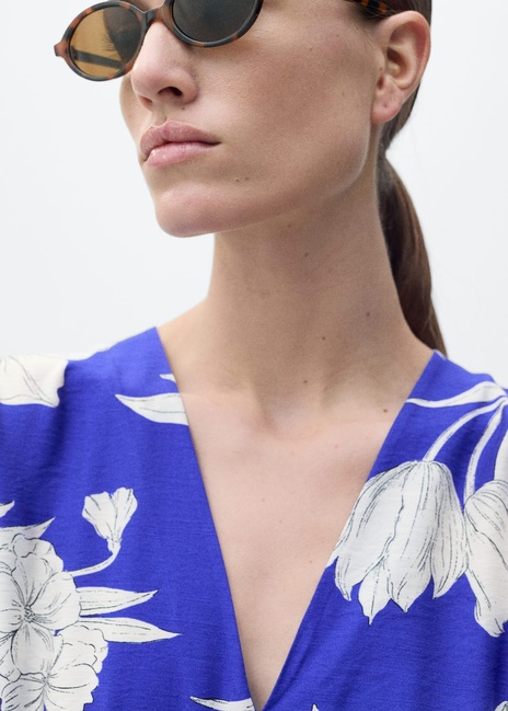 Фото ракурс 4 - Жіночий блакитний комбiнезон Mango артикул 87947184 52 8 season