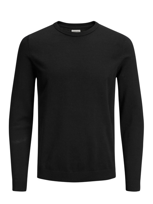 Фото ракурс 7 - Чоловічий чорний джемпер Jack & Jones  артикул 12137190 Black FW2024