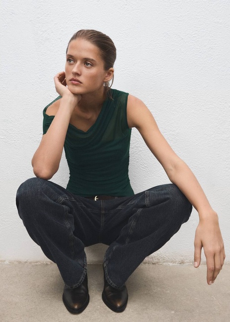 Фото ракурс 5 - Жіночий зелений топ Mango артикул 17069212 43 1 season