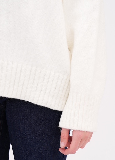 Фото ракурс 4 - Жіночий молочний светр EQUILIBRI артикул W342 054 000 MILK FW2025
