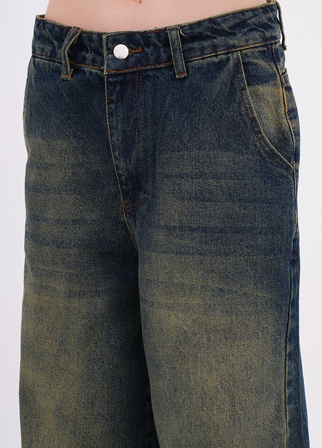 Женские синие джинсы EQUILIBRI артикул W568 015 000 NAVY BLUE FW2025 Фото ракурс 3 - Женские синие джинсы EQUILIBRI артикул W568 015 000 NAVY BLUE FW2025