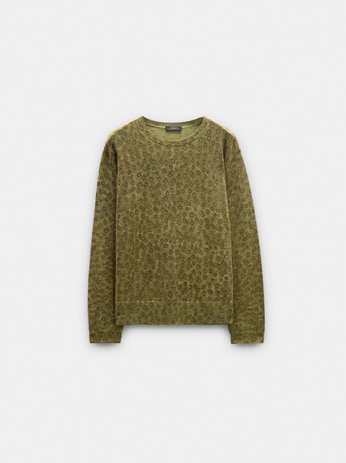 Фото ракурс 4 - Женский зеленый свитер Parfois артикул 238083 _GN FW2025