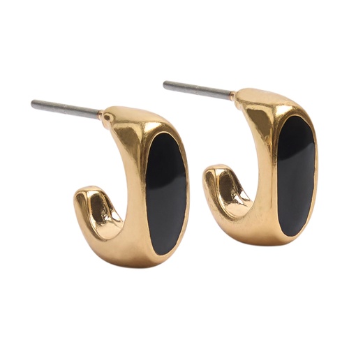 Фото ракурс 1 - Женские золото-черные серьги Parfois артикул 239055 _BK FW2025
