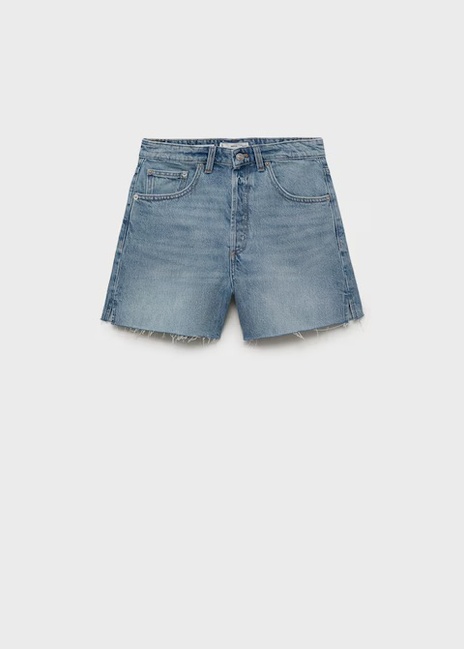 Фото ракурс 3 - Женские синие шорты Mango артикул 17051210 TM 1 season