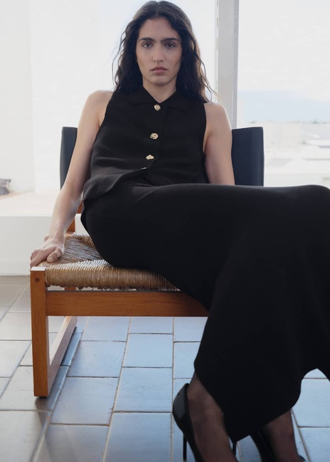 Фото ракурс 3 - Жіноча чорна спiдниця Mango артикул 87044090 99 8 season