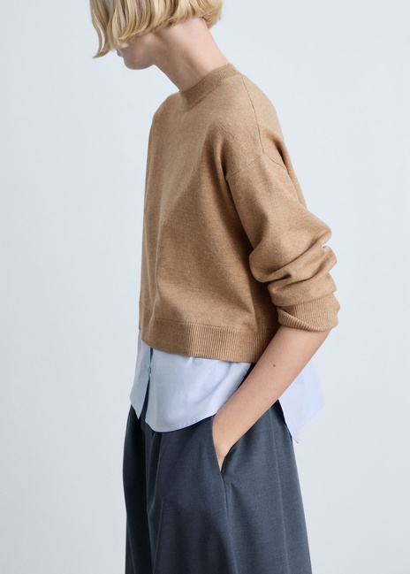 Фото ракурс 4 - Жіночий бежевий джемпер Mango артикул 87024080 09 8 season