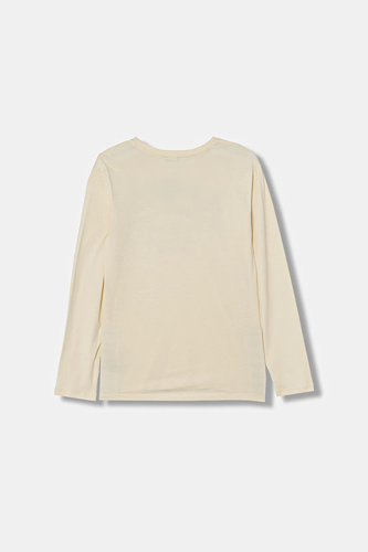Фото ракурс 2 - Бежевий лонгслів Benetton для хлопчиків артикул 3ATNC10QU.G 3C9 25I