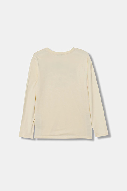 Фото ракурс 2 - Бежевий лонгслів для хлопчиків Benetton артикул 3ATNC10QU.G 3C9 25I