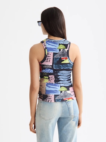 Фото ракурс 2 - Женская разноцветная майка SCOTCH & SODA артикул U9A00795T U077 FW2025