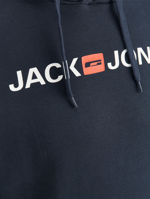 Фото ракурс 4 - Чоловіче синє худі Jack & Jones артикул 12137054 Navy Blazer FW2025