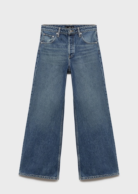 Женские синие джинсы Mango артикул 17067793 TO 1 season Фото ракурс 3 - Женские синие джинсы Mango артикул 17067793 TO 1 season